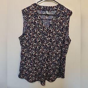 Quezhu Women's Floral Sleeveless Top 2XL